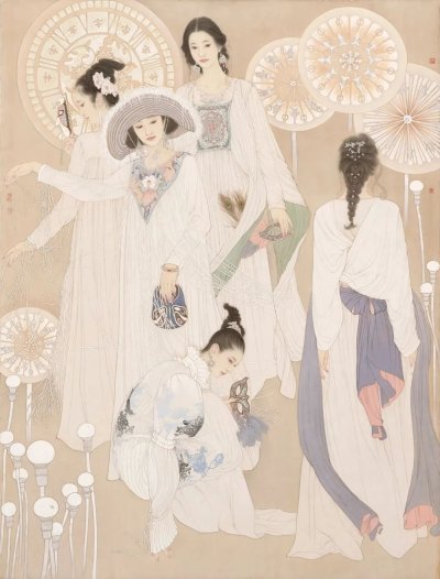 《盛世·和风》  175X230CM  2019年  绢本设色