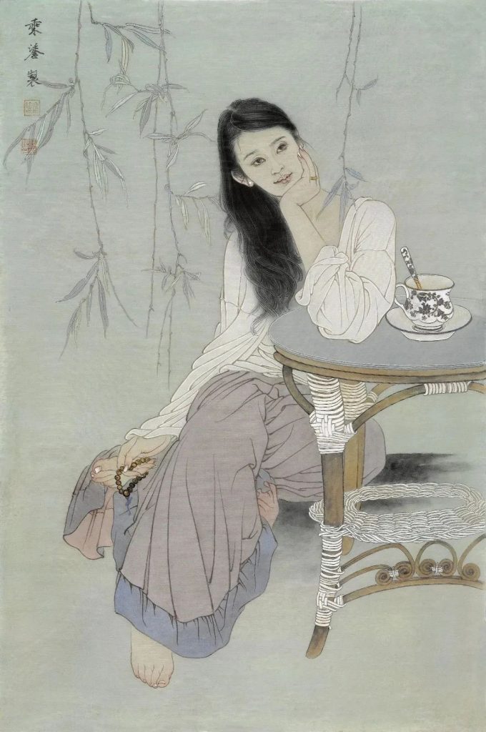 《午后》  80X55CM  2014年  绢本设色