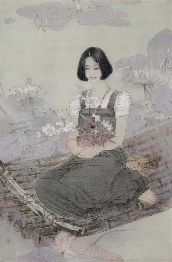 《渡》 90X115CM 2013年 绢本设色