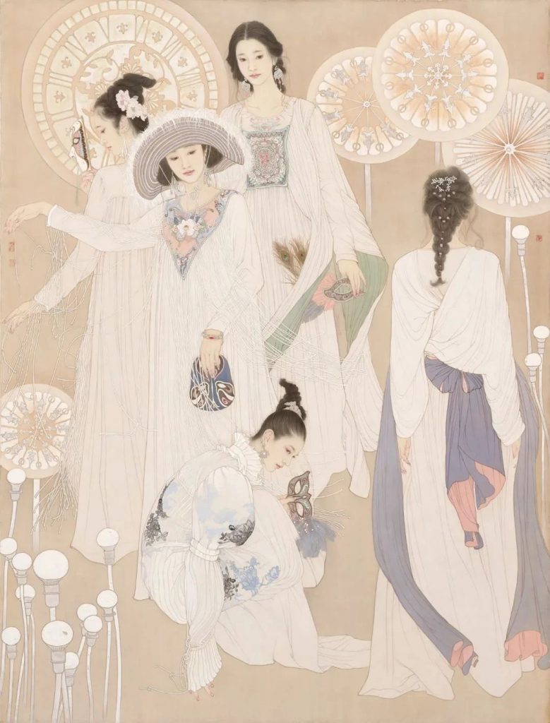 《盛世·和风》  175X230CM  2019年  绢本设色